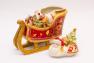 Бисквитник емкость для хранения печенья и сладостей "Дед Мороз в санях" Fitz and Floyd  - фото
