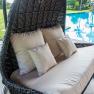 Двойное подвесное кресло на стойке Celeste Brown Omega коричневого цвета Skyline Design  - фото