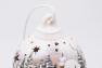Керамический декор с LED-подсветкой в серо-бежевых оттенках "Шарик новогодний" Villa Grazia  - фото