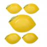 Набор из салатника и 4-х пиал из ударостойкого меламина в форме цитрусов "Аромат лимона" Certified International  - фото