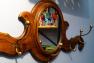 Деревянная вешалка с металлическими крючками и зеркалом Capanni  - фото