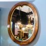 Овальное зеркало в коричневой деревянной раме Capanni  - фото