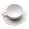 Ярко-белая чашка с блюдцем Trame in bianco Palais Royal  - фото