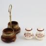 Набор емкостей для соли и перца на деревянной подставке Capanni  - фото