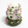 Изысканный декор-шкатулка в форме яйца с лепными розочками из керамики Palais Royal  - фото