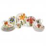 Набор из 4-х керамических салатных тарелок в светлых тонах "Цветочная рапсодия" Certified International  - фото