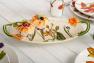 Керамическое овальное блюдо с ручками и объемным декором "Цветочная рапсодия" Certified International  - фото