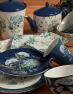 Темные салатные тарелки с флористическим дизайном, 4 шт. "Синие цветы Богемии" Certified International  - фото