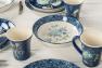Керамические тарелки для супа с нежным флористическим узором, 4 шт. "Синие цветы Богемии" Certified International  - фото