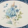 Овальное блюдо с узорной каймой и центральным рисунком гортензии "Синие цветы Богемии" Certified International  - фото