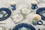 Набор из 4-х квадратных тарелок для закусок с вдохновляющими фразами "Синие цветы Богемии" Certified International  - фото