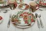 Праздничные тарелки для салата с яркими рисунками, набор 4 шт. "Рождественский домик" Certified International  - фото