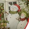 Новогодний cалатник с рисунком снеговиков на фоне украшенного дома "Рождественский домик" Certified International  - фото