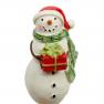 Керамическая пиала для паштета с ножом в виде снеговика "Рождественский домик" Certified International  - фото