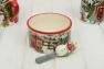 Керамическая пиала для паштета с ножом в виде снеговика "Рождественский домик" Certified International  - фото