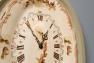 Овальные настенные часы в белой раме с эффектом кракелюра Capanni  - фото
