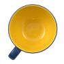 Большая чашка 400 мл жёлто-синего цвета Jumbo Comtesse Milano  - фото