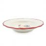 Суповая тарелка из высокопрочной керамики в стиле кантри "Петушки" Villa Grazia  - фото