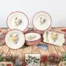 Обеденная тарелка из прочной керамики с ярким декором "Петушки" Villa Grazia  - фото