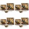Столовый сервиз на 4 персоны с рисунками на винную тематику "Тосканский натюрморт" Certified International  - фото