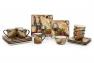Квадратные обеденные тарелки с изображением вина, набор 4 шт. "Тосканский натюрморт" Certified International  - фото