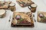 Набор из 4-х керамических салатных тарелок на винную тематику "Тосканский натюрморт" Certified International  - фото