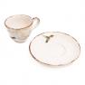 Чайная чашка и блюдце из эксклюзивной керамики ручной работы "Шопен" Bizzirri  - фото