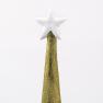 Высокая новогодняя статуэтка из керамики с LED-подсветкой "Ёлка" золотистая 105 см Villa Grazia  - фото