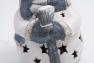 Новогодняя статуэтка с LED-подсветкой «Снеговик в серебристой шляпе с метлой» Villa Grazia  - фото