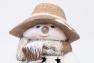 Новогодняя статуэтка с LED-подсветкой «Снеговик в золотистой шляпе с метлой» Villa Grazia  - фото