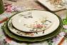 Десертная тарелка из керамики с изображением птиц и цветов "Весна" Bizzirri  - фото
