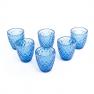 Набор стаканов синего цвета для воды и сока Toscana Maison, 6 шт  - фото