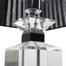Настольная лампа с прозрачным основанием и черным абажуром Abhika   - фото