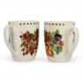 Высокие чайные чашки из фарфора с фруктовым рисунком, набор 2 шт. Le Primizie Brandani  - фото