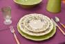 Десертная тарелка из керамики с растительным узором "Оливы и маслины" Villa Grazia  - фото