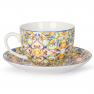 Набор чайных чашек и блюдец из фарфора с ярким орнаментом Medicea Brandani, 2 шт.  - фото