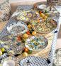 Блюдо круглое из высокопрочной керамики с узором Medicea Brandani  - фото