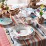 Фарфоровый столовый сервиз на 6 персон из тарелок с ярким орнаментом Paradise Brandani  - фото