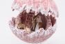 Небольшой шар из керамики в розовых оттенках с LED-подсветкой «Святое семейство» Villa Grazia  - фото
