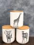 Кухонная керамическая емкость молочного цвета с изображением зебры Masai Maison  - фото