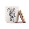 Емкость для кухни из керамики молочного цвета с изображением слона Masai Maison  - фото