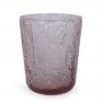 Набор из 6-ти стеклянных стаканов нежно-розового цвета с растительным узором Montego Maison  - фото