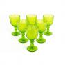Набор зеленых бокалов с рельефным рисунком для вина Corinto Maison, 6 шт  - фото