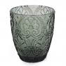 Темно-серые стеклянные стаканы с коринфским орнаментом, набор 6 шт. Corinto Maison  - фото