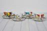 Набор из 4-х фарфоровых чашек для чая с блюдцами Isabella Maison  - фото
