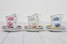 Набор из 6-ти кофейных чашек с блюдцами с цветочным рисунком Ikebana Maison  - фото