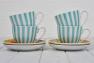 Набор из 4-х фарфоровых чайных чашек с блюдцами April Maison  - фото