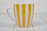 Набор чайных чашек 2 шт. рисунок с вишнями и желтыми полосами April Maison  - фото