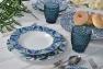 Сервиз столовый на 6 персон фарфоровый с синими узорами Maiorca Maison  - фото