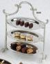 Трехъярусная металлическая фруктовница с овальными блюдами Classico HOFF Interieur  - фото
